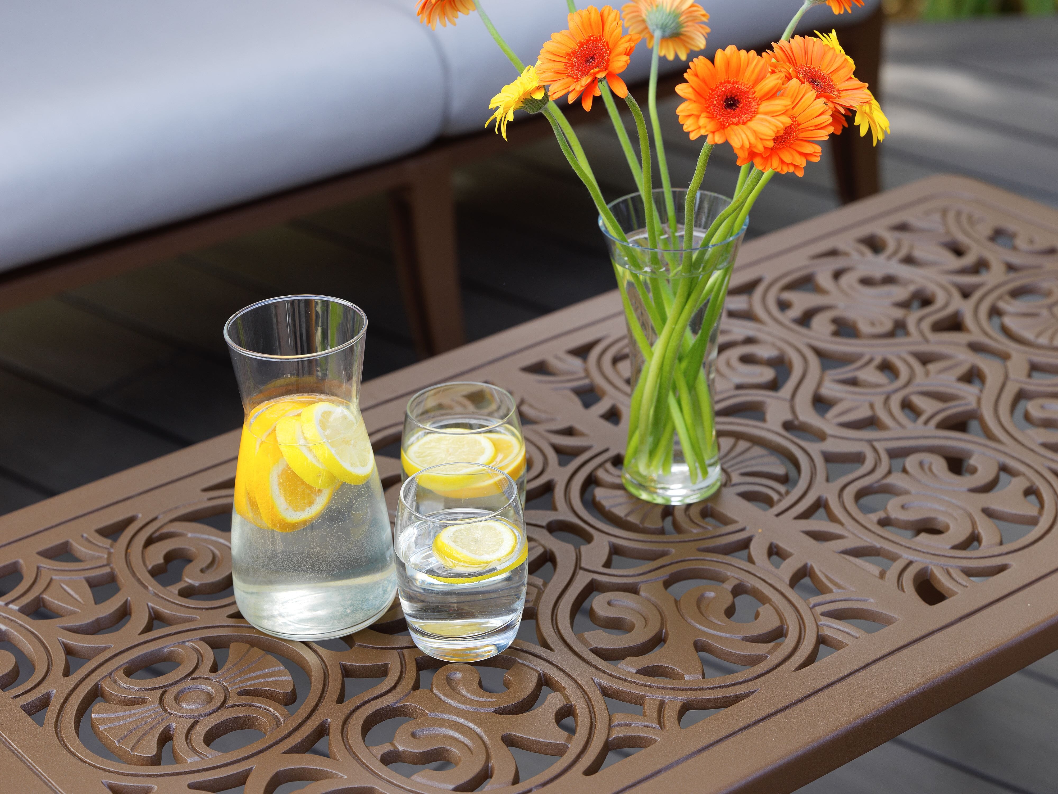 Oxley's Furniture Scroll Coffee Table Close Up 2021