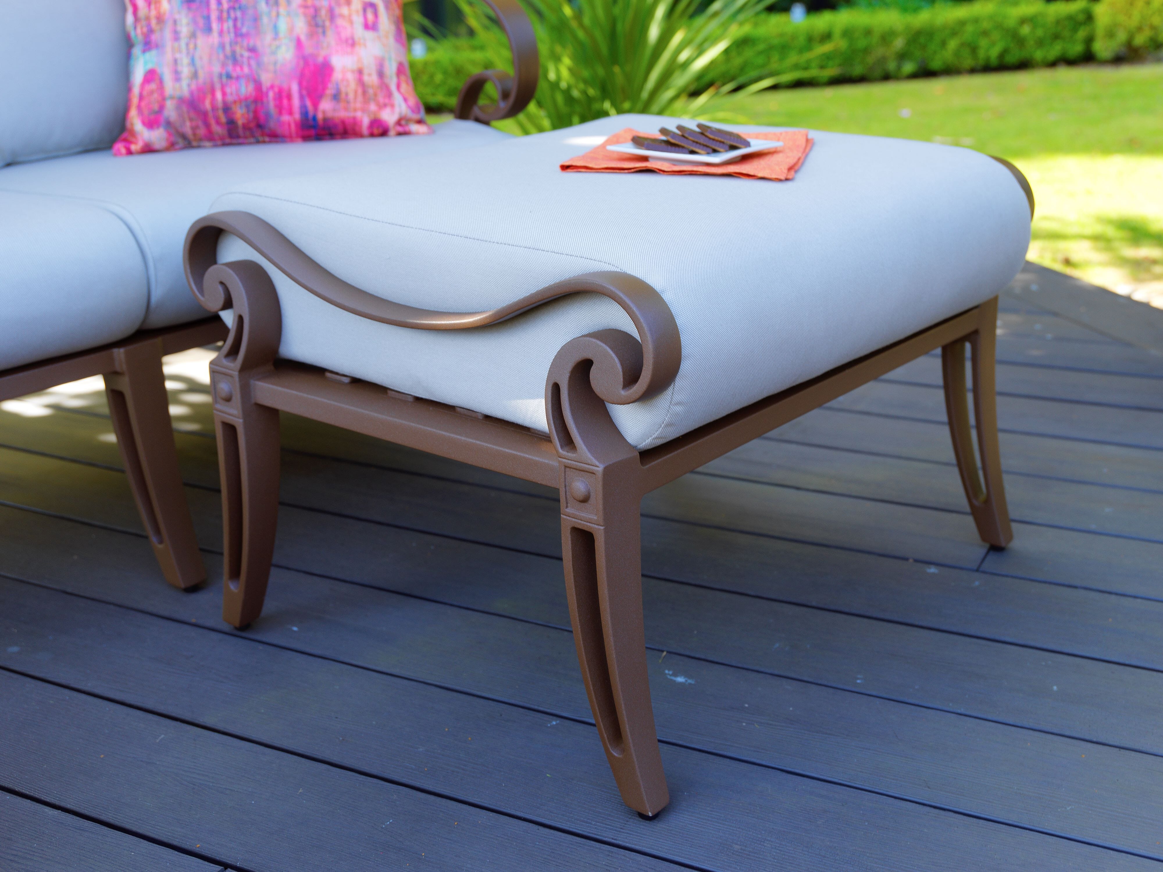 Oxley's Furniture Scroll Ottoman