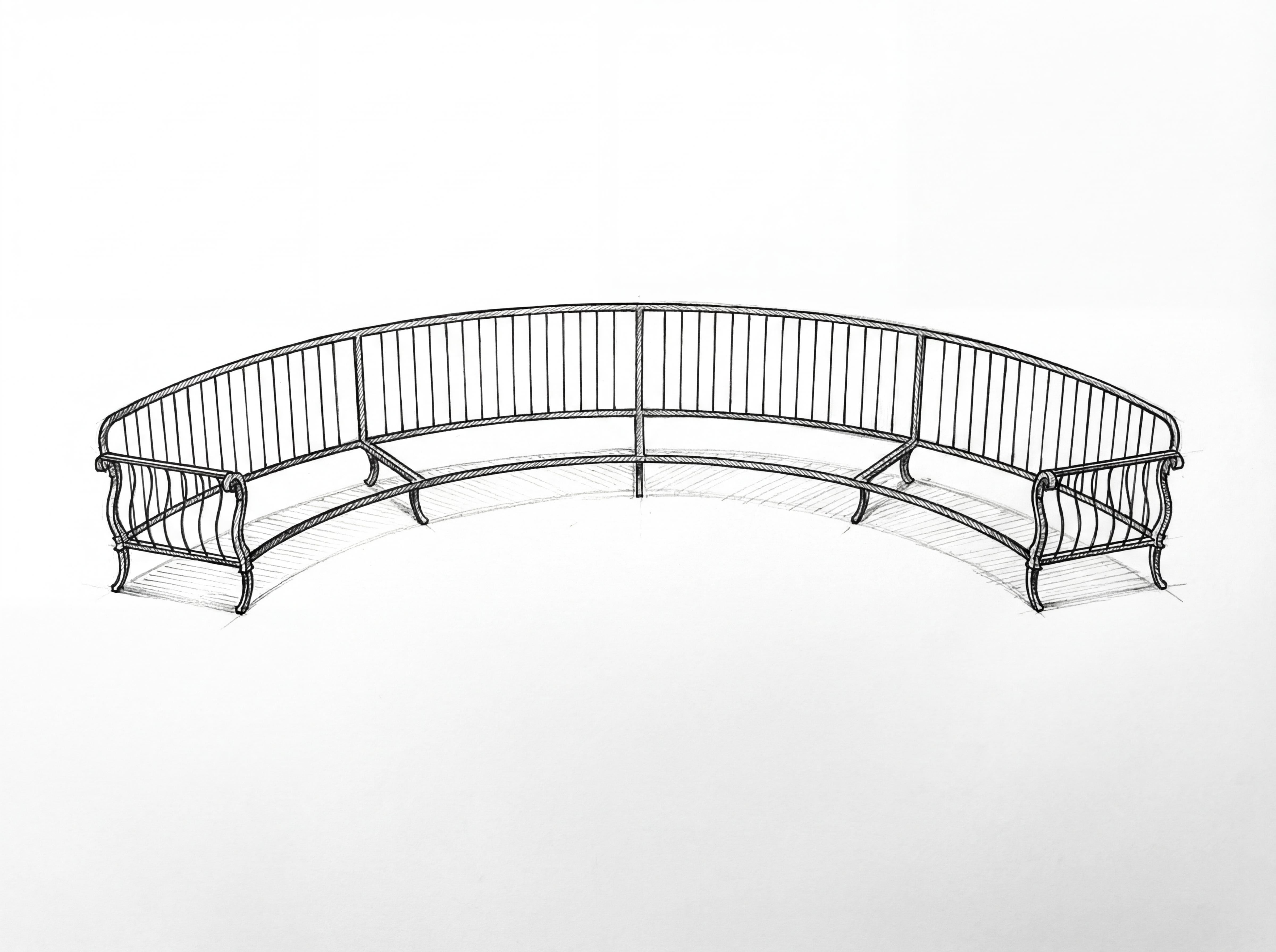 Luxor Curved Sofa Sketch